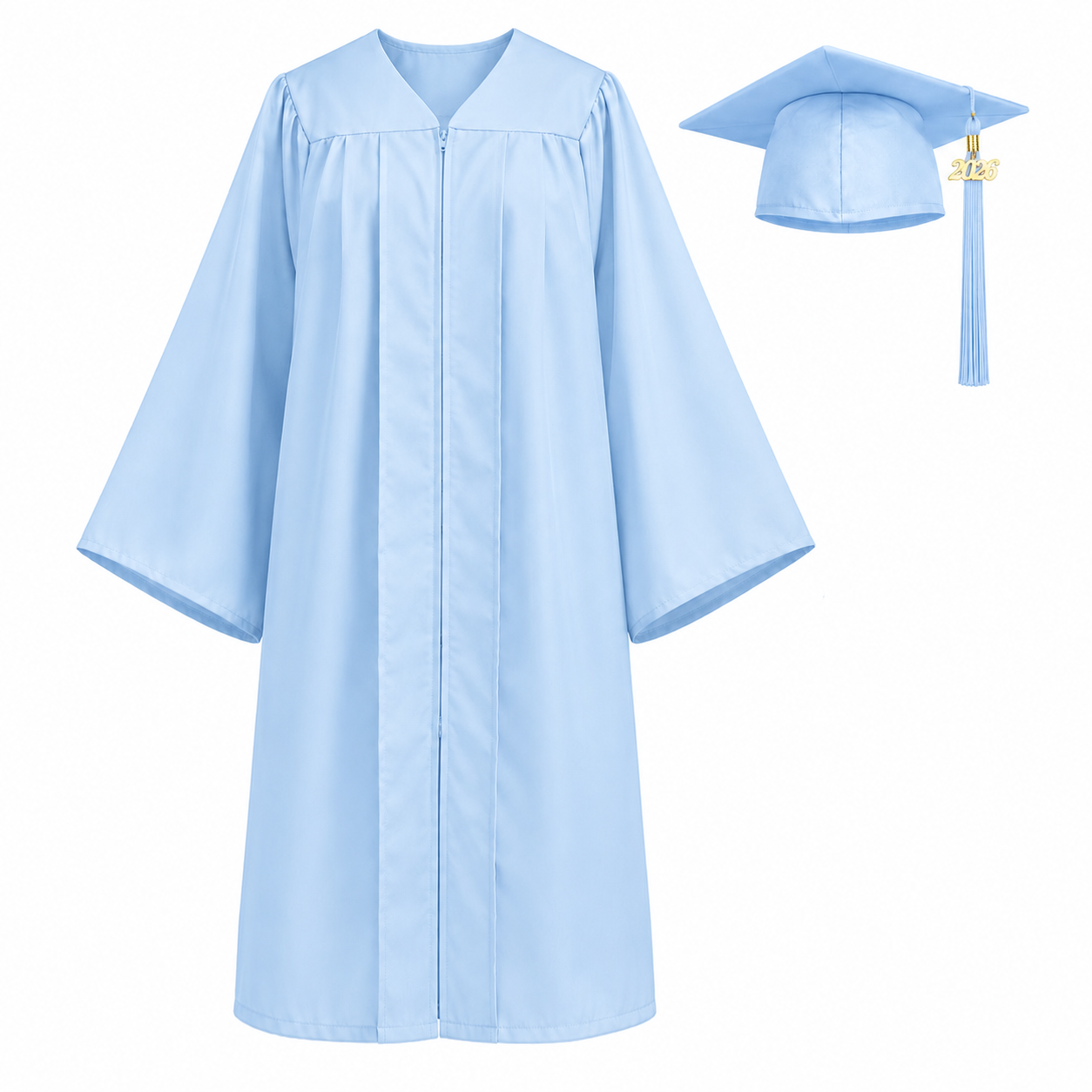 Unisex Matte Graduation Gown Set with Cap & Tassel
