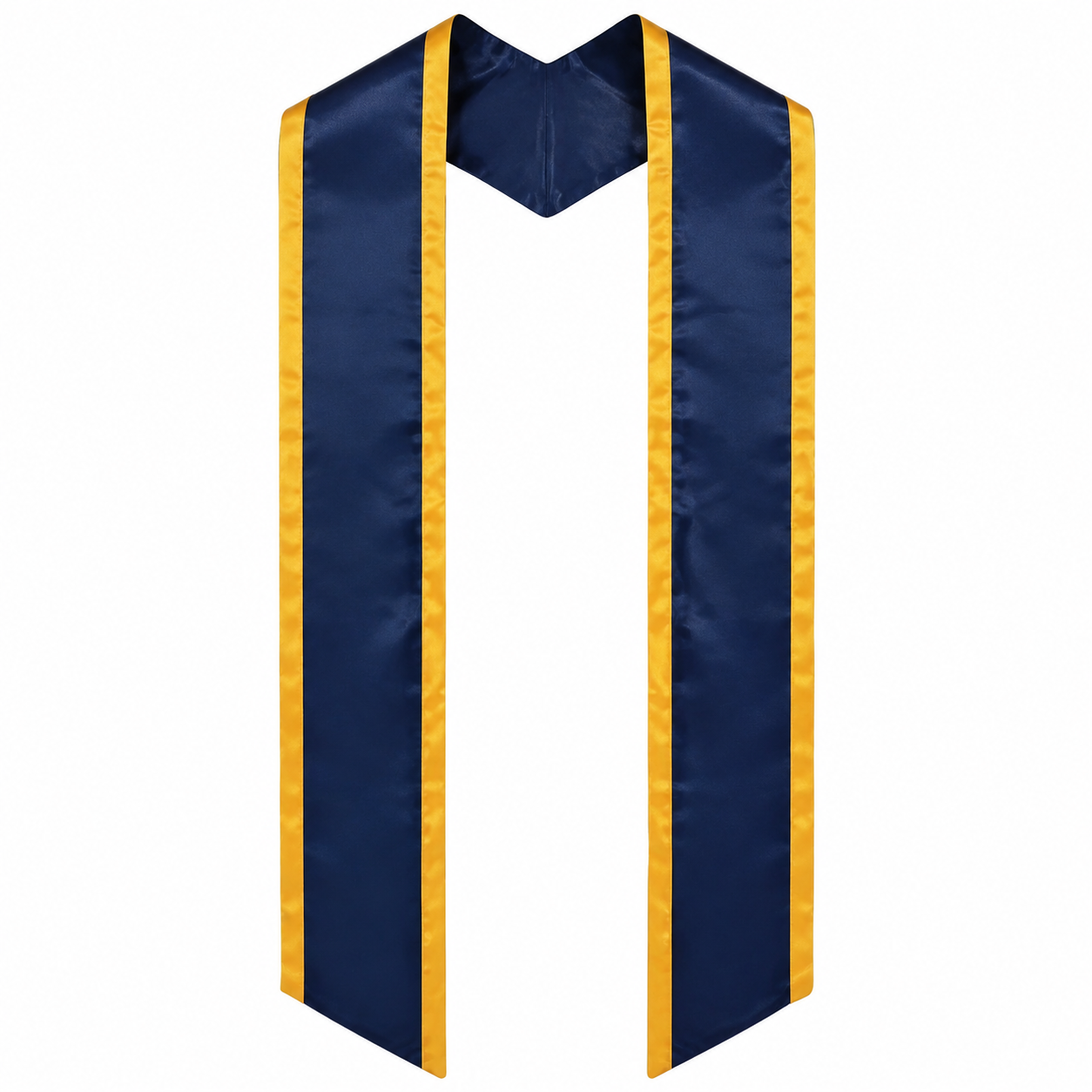 Graduation Stole with Contrasting Trim – Satin Honor Sash 72“