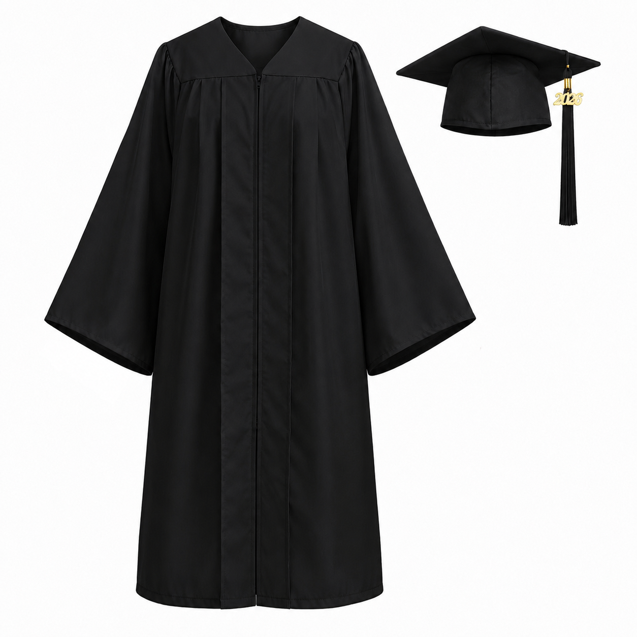 Unisex Matte Graduation Gown Set with Cap & Tassel