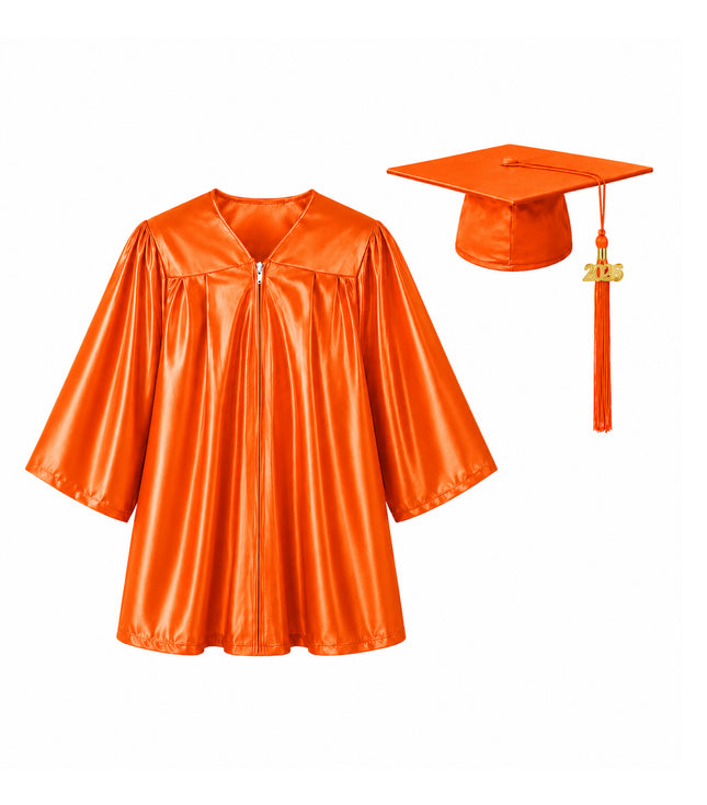Shiny Graduation Cap & Gown Set for Kindergarten & Preschool