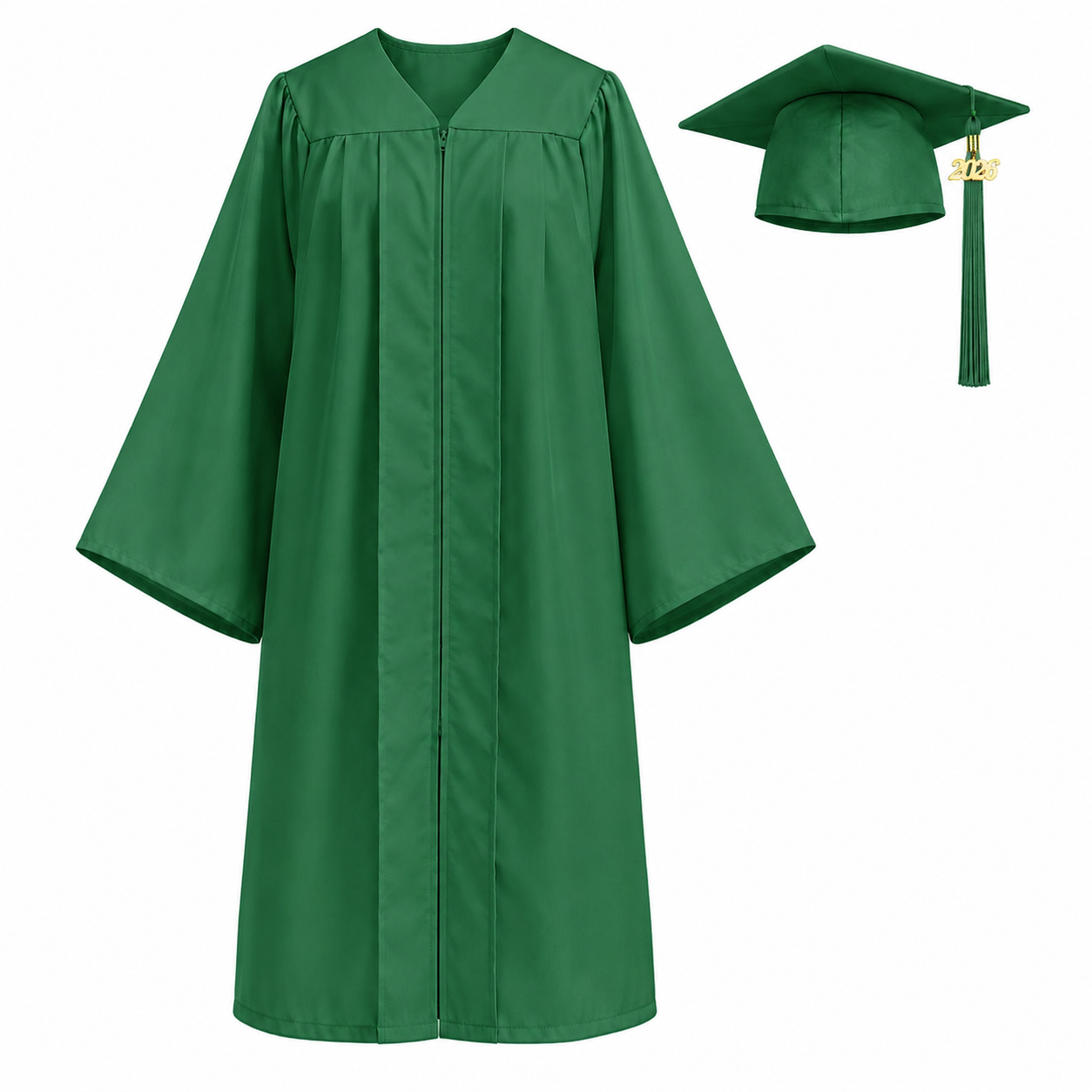 Unisex Matte Graduation Gown Set with Cap & Tassel