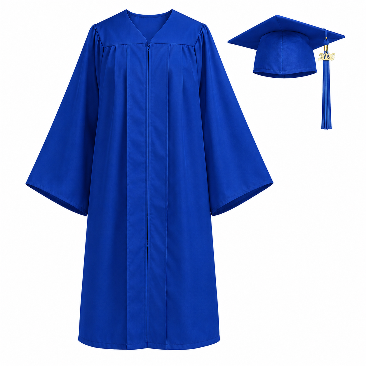 Unisex Matte Graduation Gown Set with Cap & Tassel