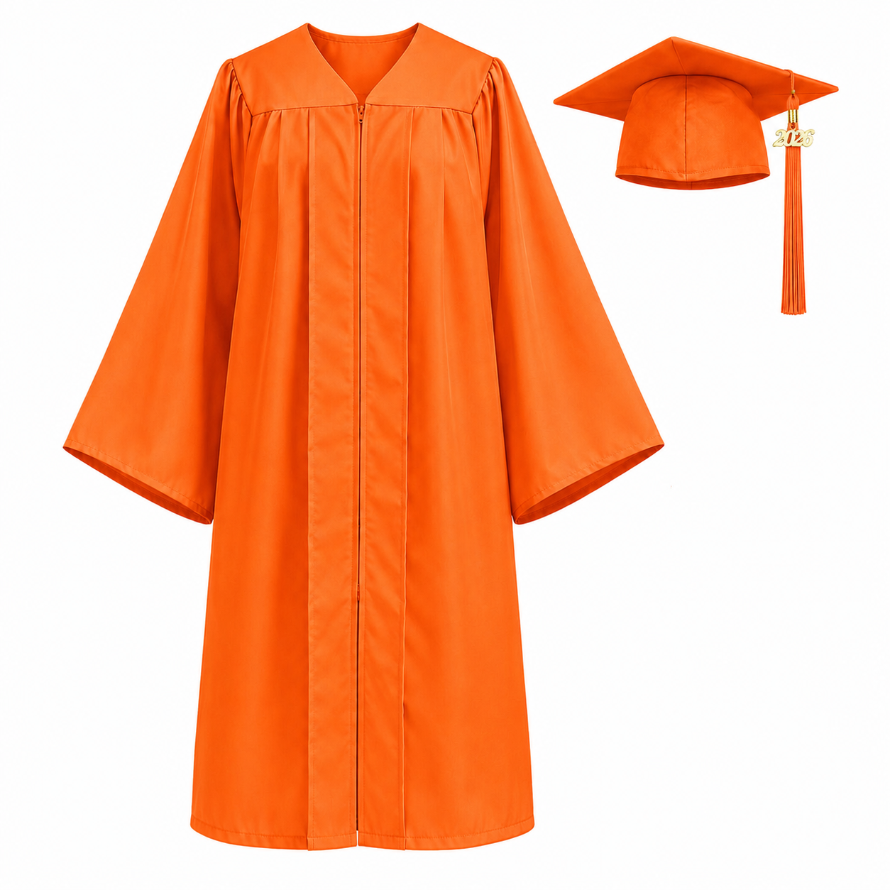 Unisex Matte Graduation Gown Set with Cap & Tassel
