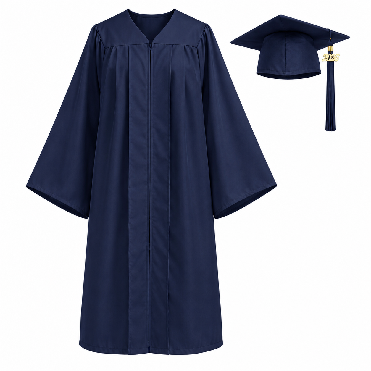 Unisex Matte Graduation Gown Set with Cap & Tassel