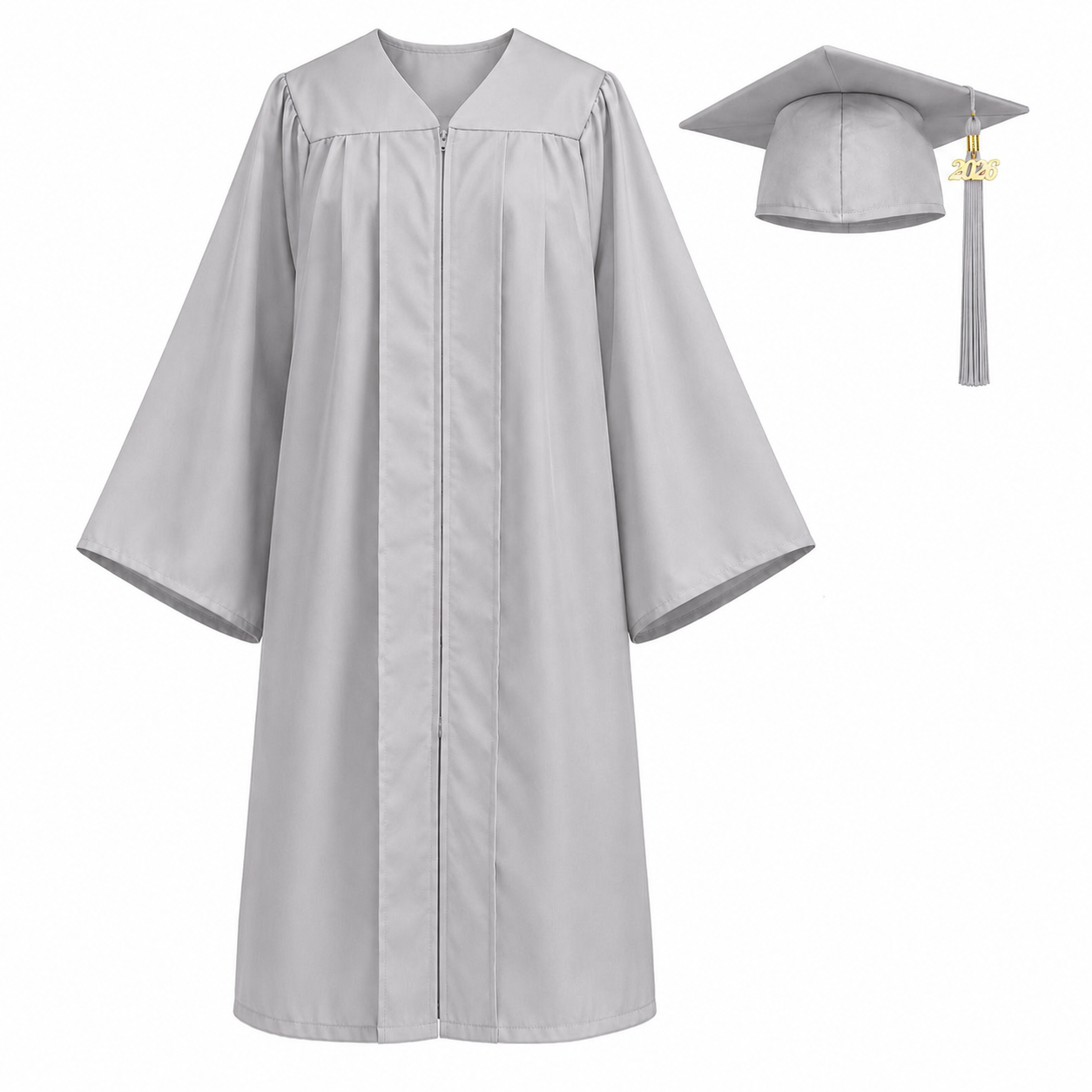 Unisex Matte Graduation Gown Set with Cap & Tassel
