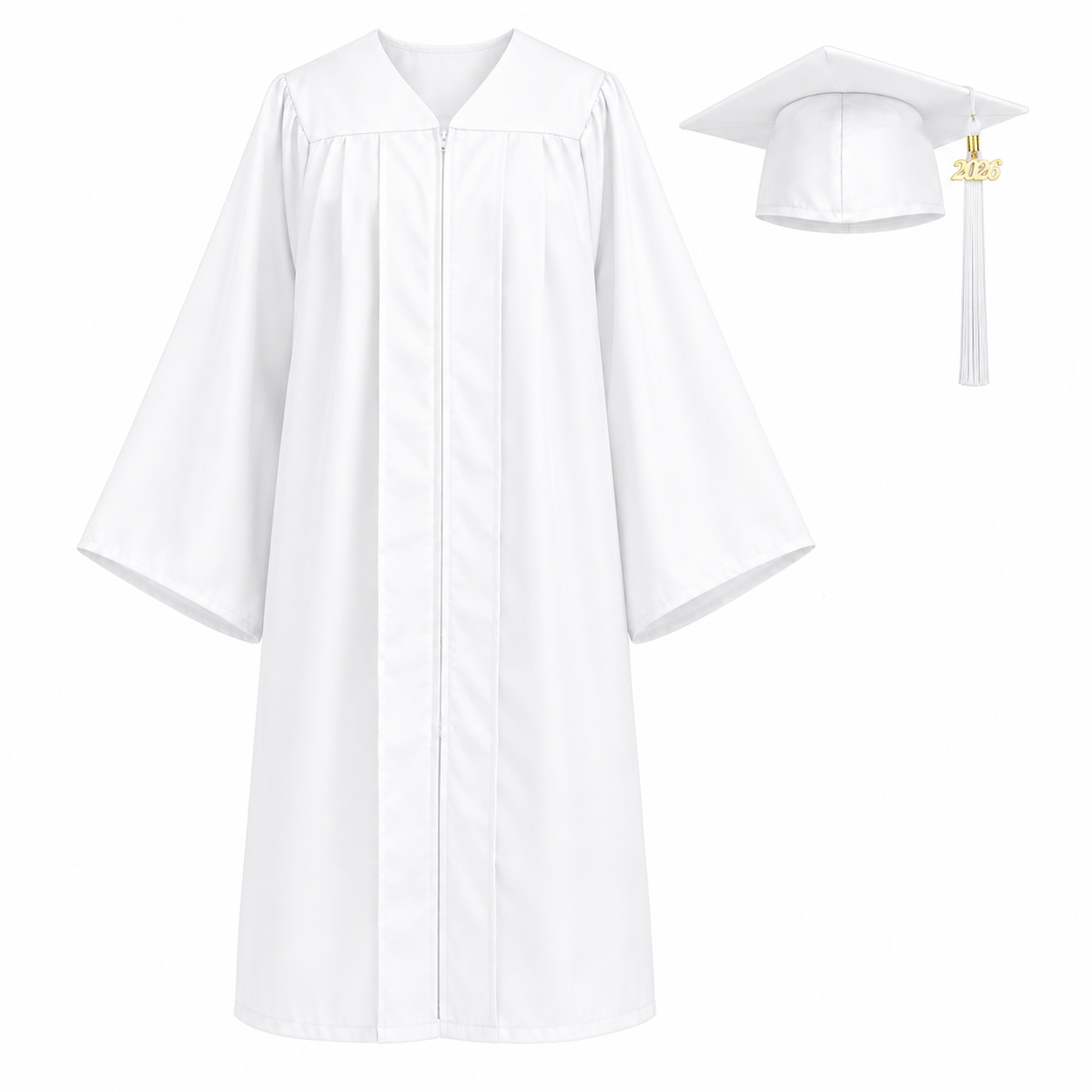 Unisex Matte Graduation Gown Set with Cap & Tassel