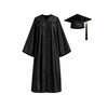 Unisex Shiny Graduation Gown Set with Cap & Tassel