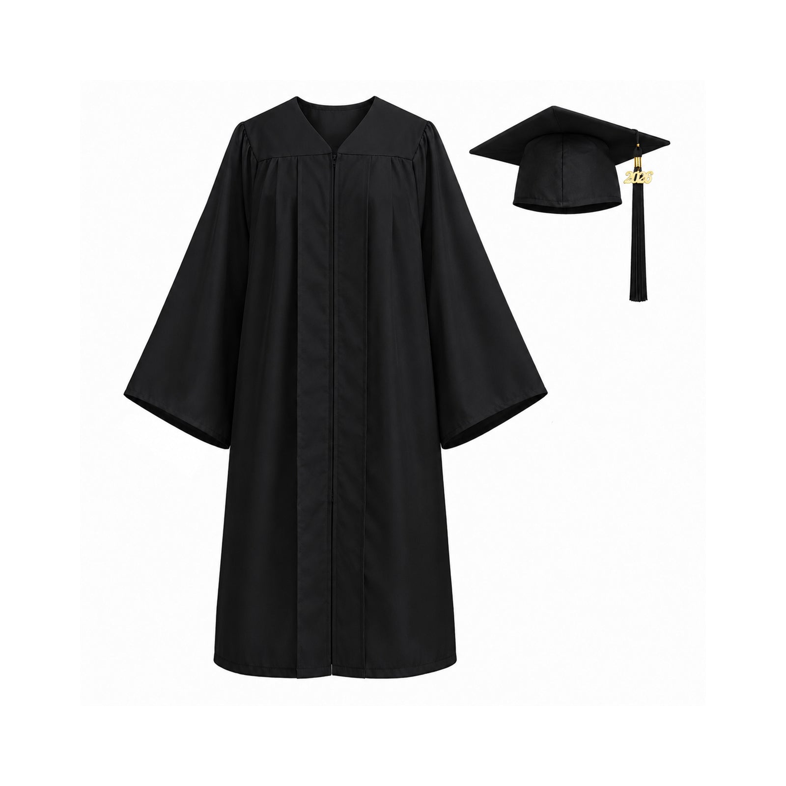 Unisex Matte Graduation Gown Set with Cap & Tassel