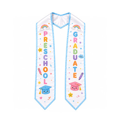 Kids Preschool Graduation Stole – Colorful Printed Sash