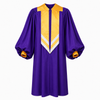 Adult Choir Robe with Gold Satin Panel – Unisex Church Gown