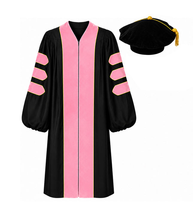 Doctoral Graduation Gown & Tam Set – Velvet Panels