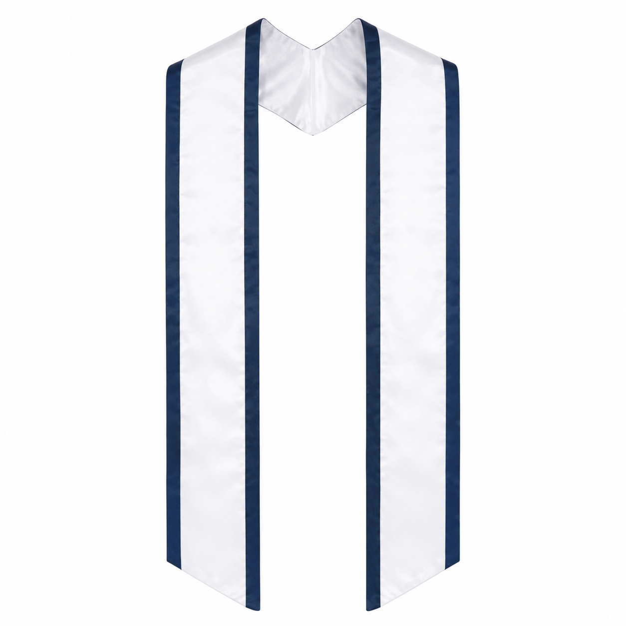Graduation Stole with Contrasting Trim – Satin Honor Sash 72“