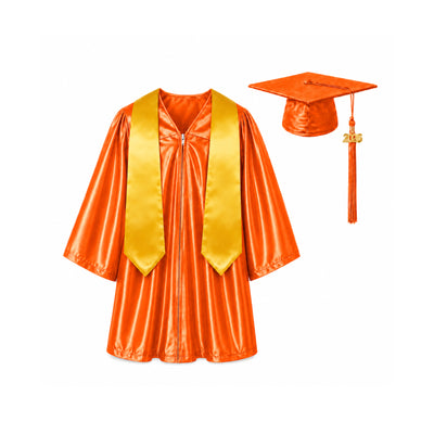 Shiny Kids Graduation Gown Set with Cap & Stole