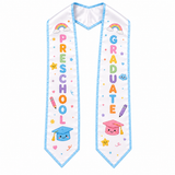 Kids Preschool Graduation Stole – Colorful Printed Sash