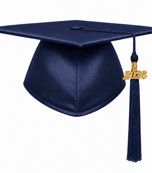 Shiny Adult Graduation Cap with Tassel
