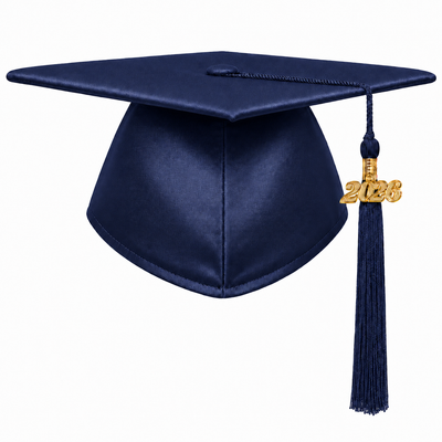 Shiny Adult Graduation Cap with Tassel