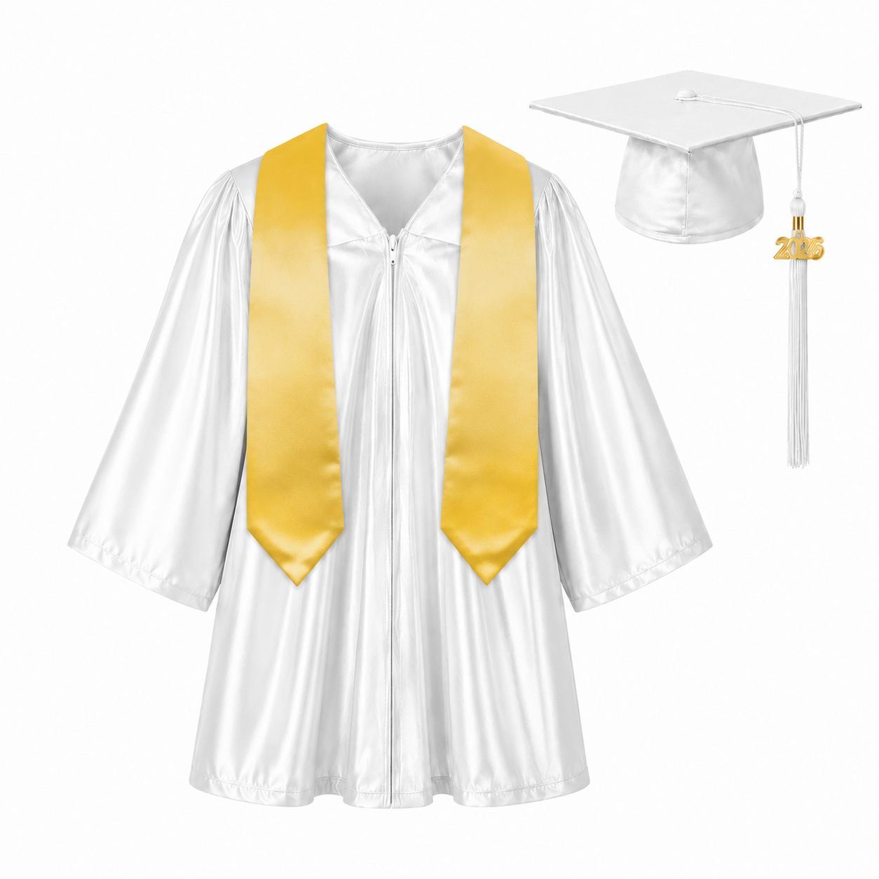 Shiny Kids Graduation Gown Set with Cap & Stole