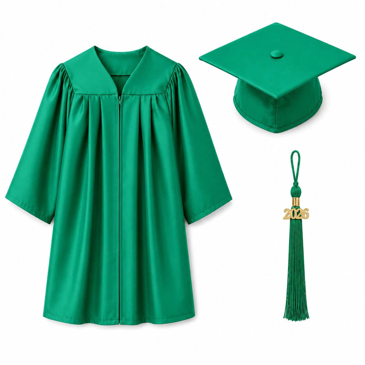 Matte Graduation Cap & Gown Set for Kindergarten & Preschool