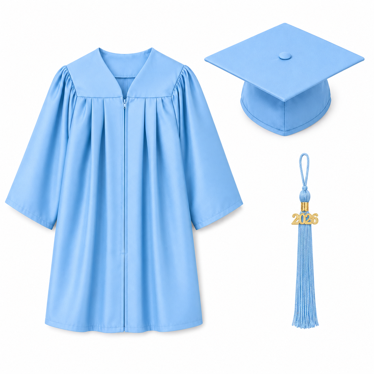 Matte Graduation Cap & Gown Set for Kindergarten & Preschool