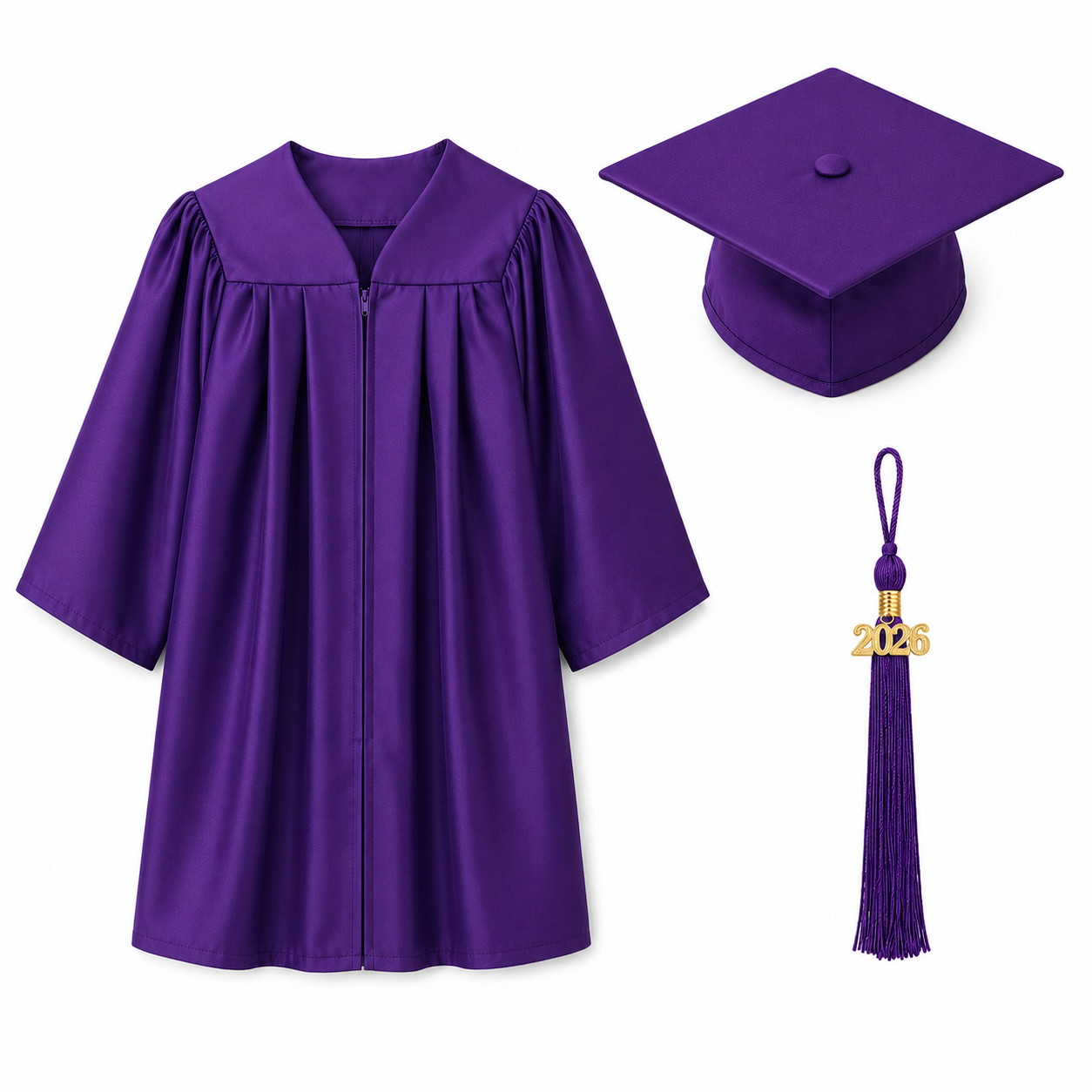 Matte Graduation Cap & Gown Set for Kindergarten & Preschool