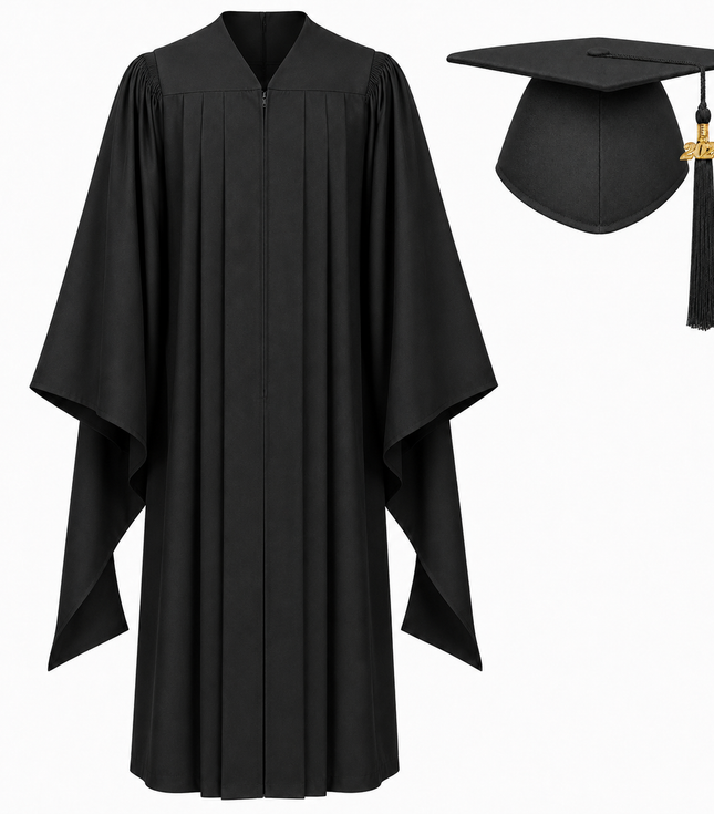 Master’s Graduation Cap & Gown Set with Tassel