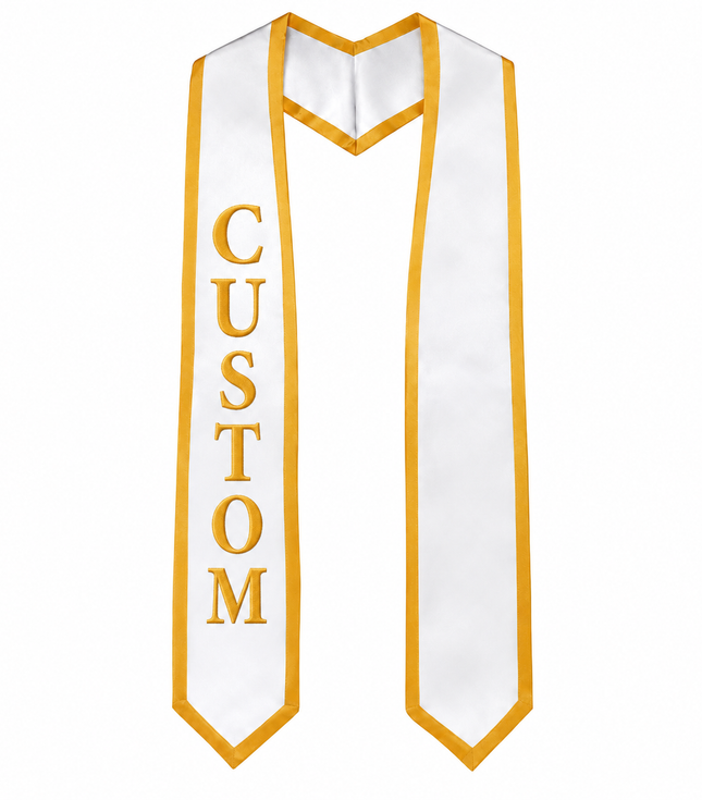 Custom 72-Inch Graduation Stole – Embroidery & Printing