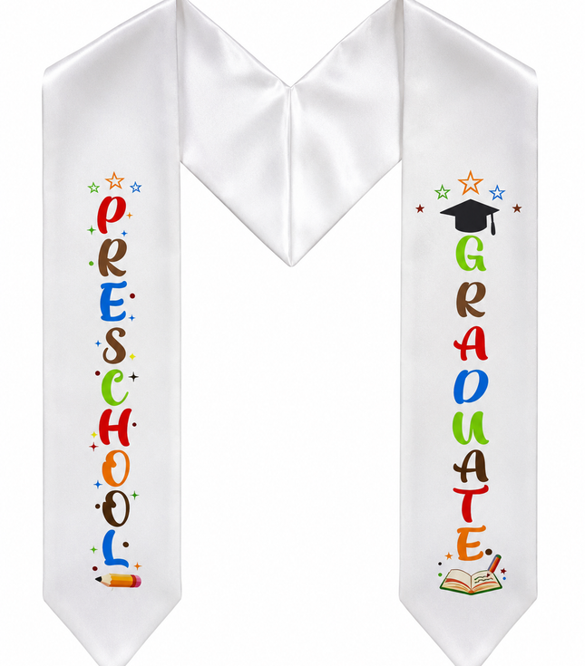 Custom Preschool Graduation Stole – Printed Kids Sash