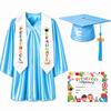 Shiny Preschool Graduation Gown Set with Cap, Stole & Diploma