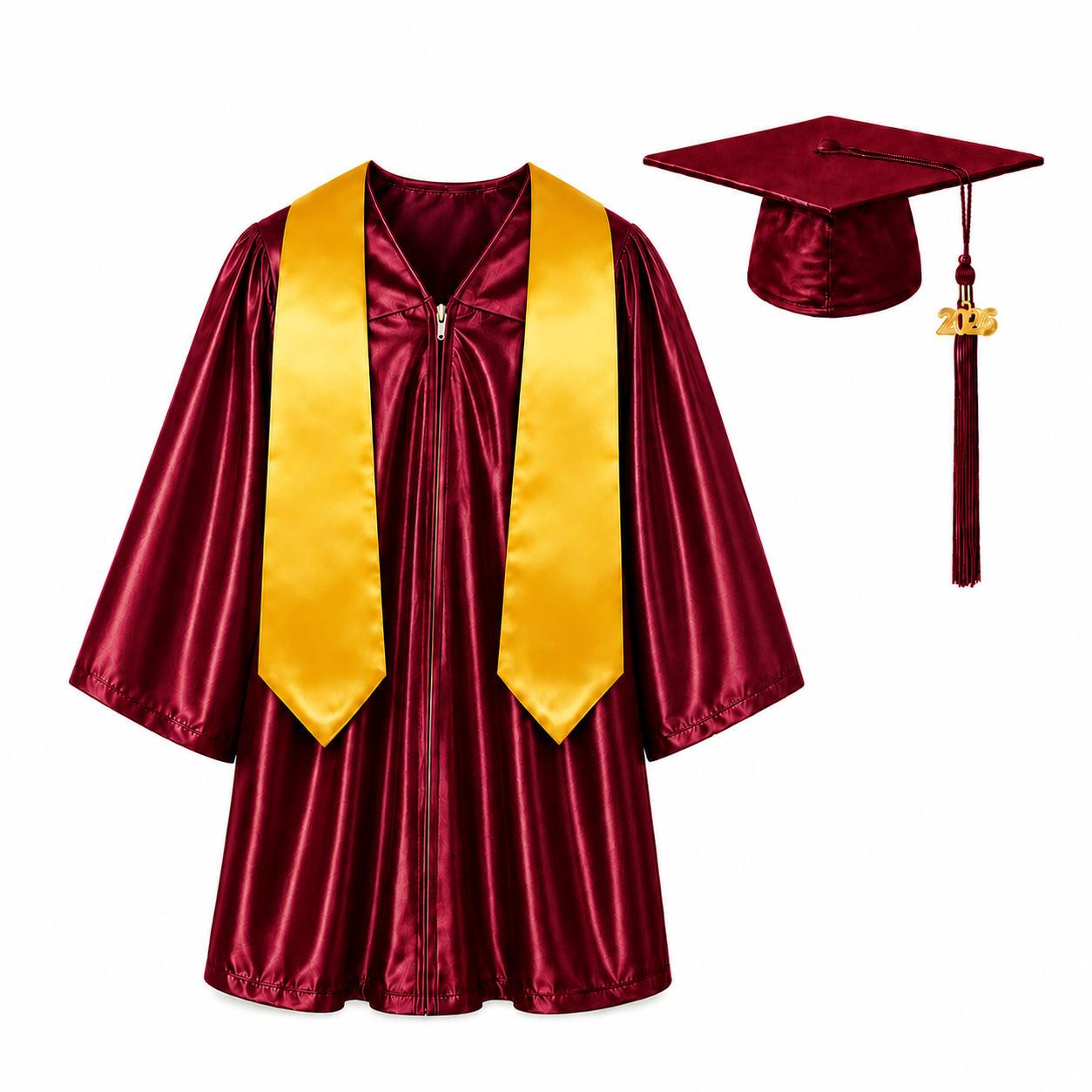Shiny Kids Graduation Gown Set with Cap & Stole