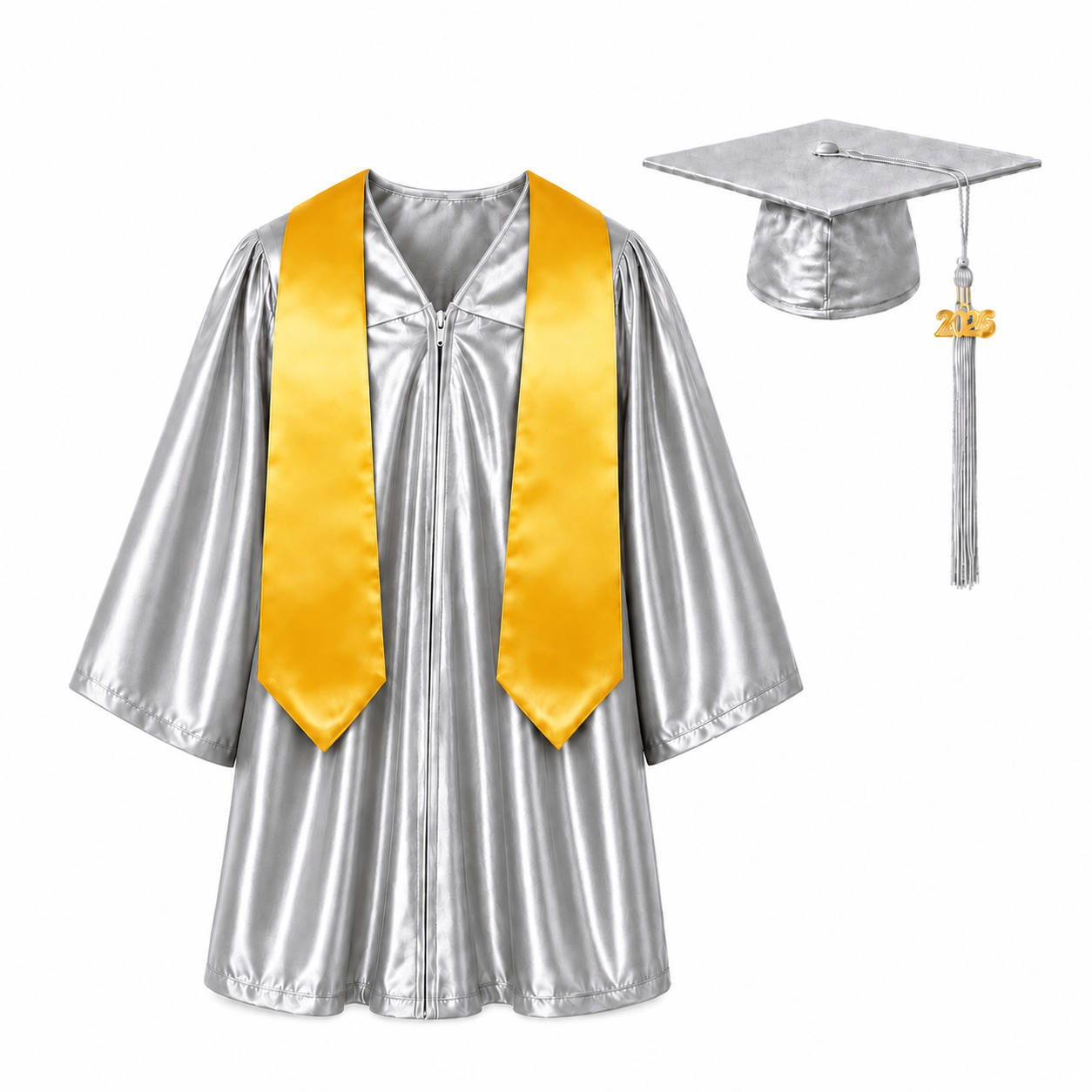 Shiny Kids Graduation Gown Set with Cap & Stole
