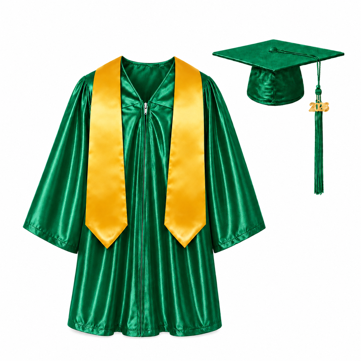 Shiny Kids Graduation Gown Set with Cap & Stole