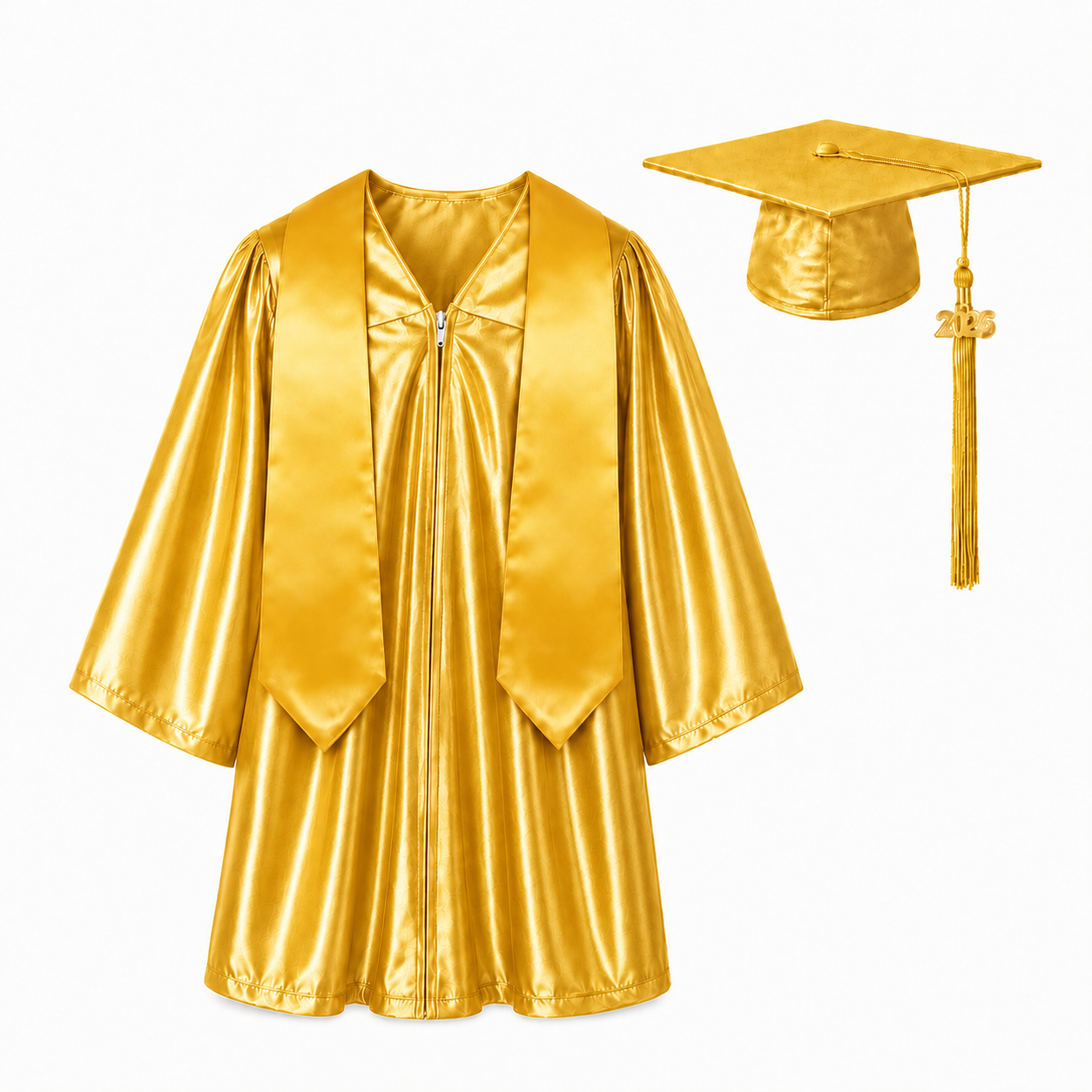 Shiny Kids Graduation Gown Set with Cap & Stole