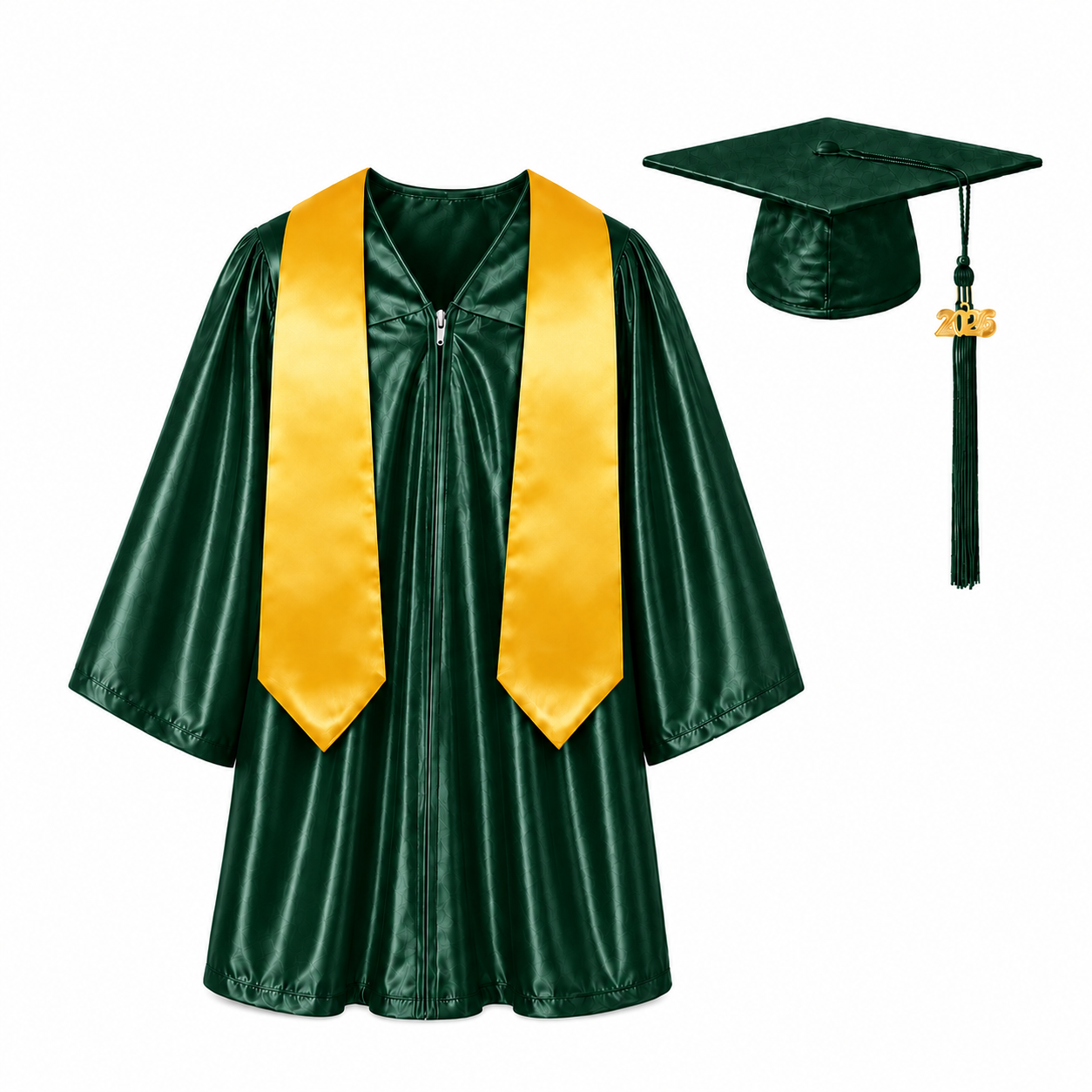 Shiny Kids Graduation Gown Set with Cap & Stole