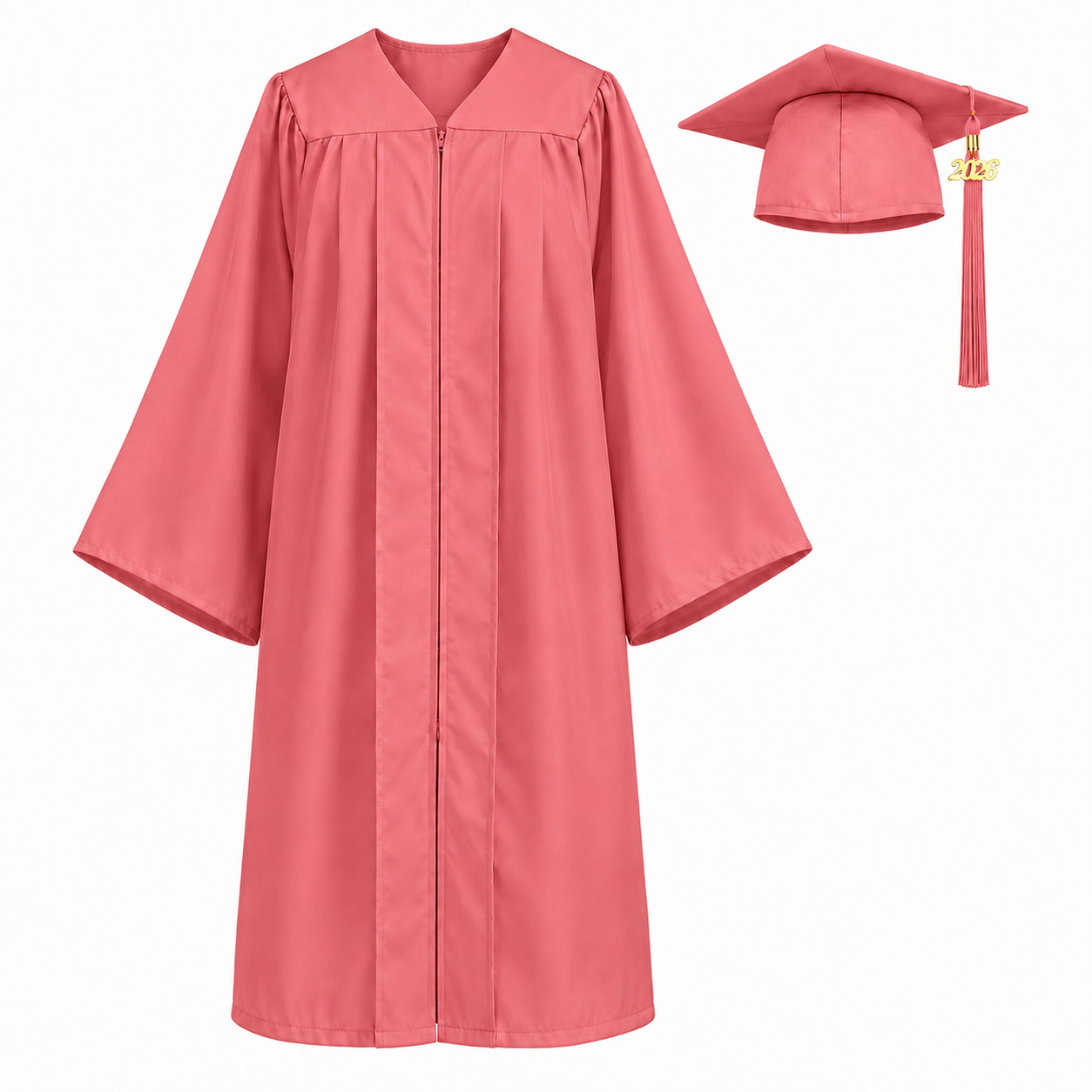 Unisex Matte Graduation Gown Set with Cap & Tassel