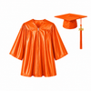 Shiny Graduation Cap & Gown Set for Kindergarten & Preschool