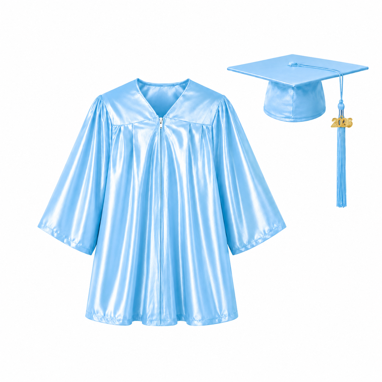 Shiny Graduation Cap & Gown Set for Kindergarten & Preschool