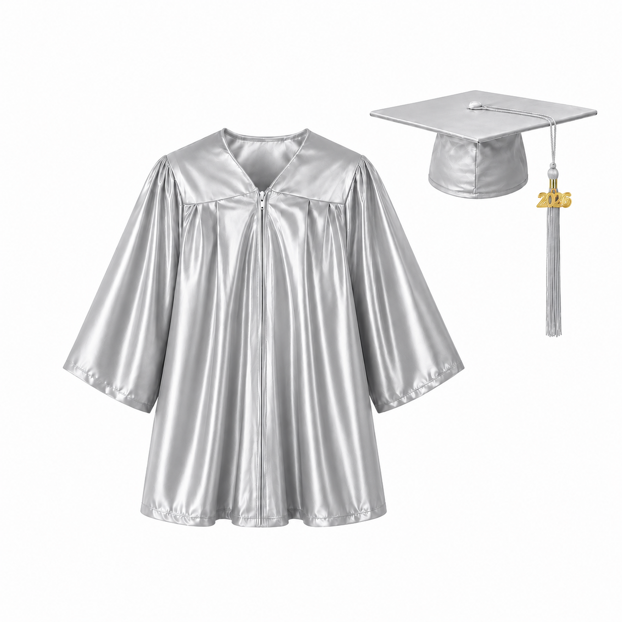 Shiny Graduation Cap & Gown Set for Kindergarten & Preschool