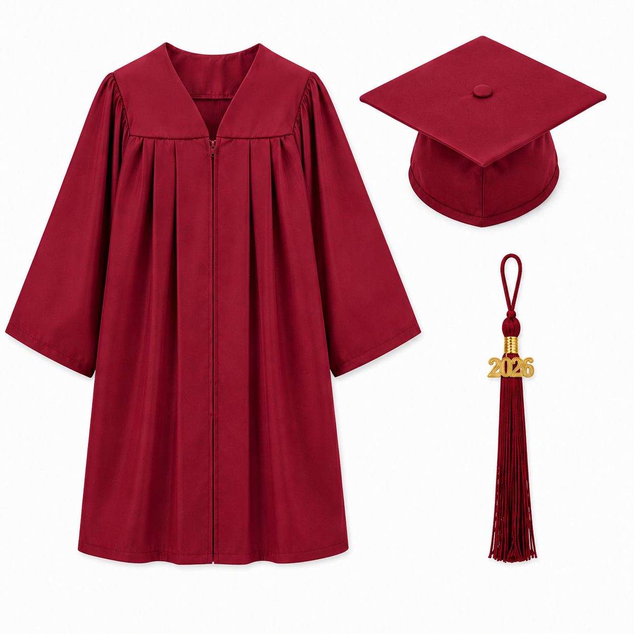 Matte Graduation Cap & Gown Set for Kindergarten & Preschool