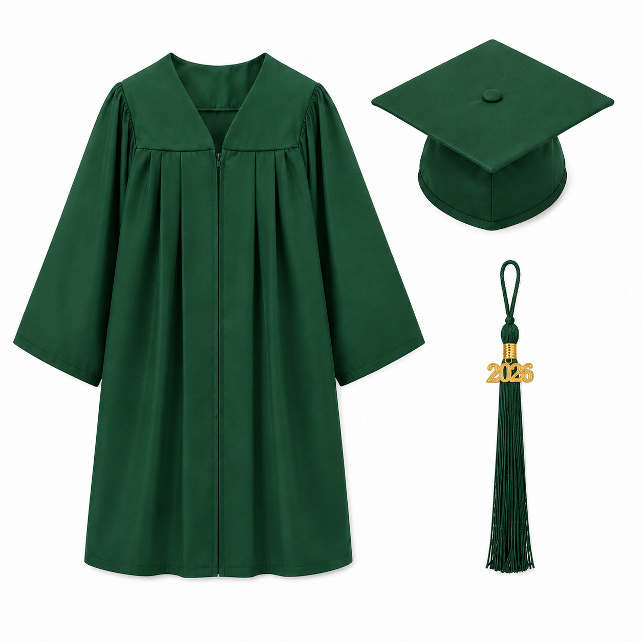 Matte Graduation Cap & Gown Set for Kindergarten & Preschool