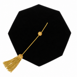 Velvet 8"Sided Doctoral Tam Graduation Cap with Gold Tassel