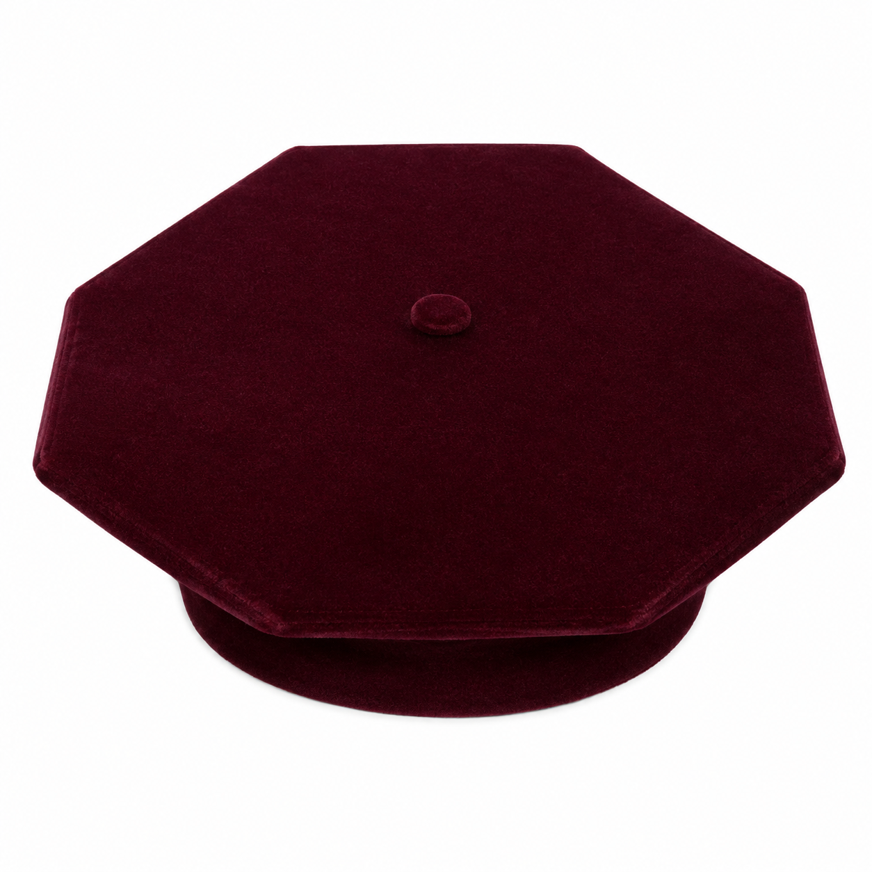 Black Velvet 8-Sided Doctoral Tam – Academic Graduation Cap