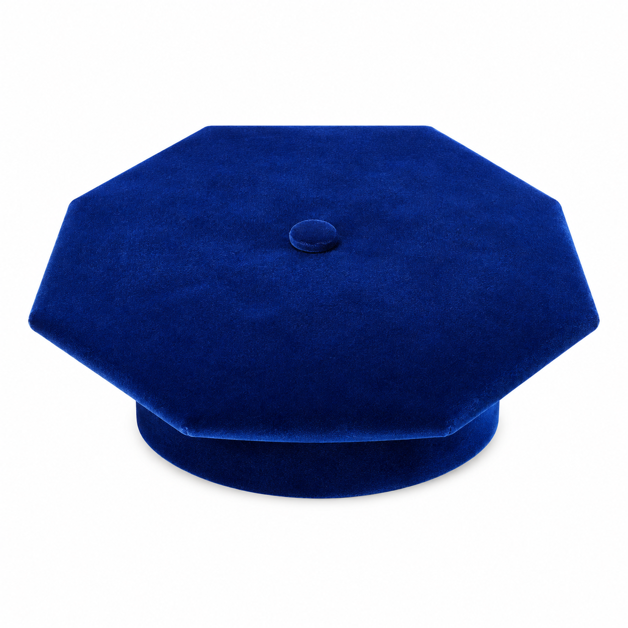 Black Velvet 8-Sided Doctoral Tam – Academic Graduation Cap