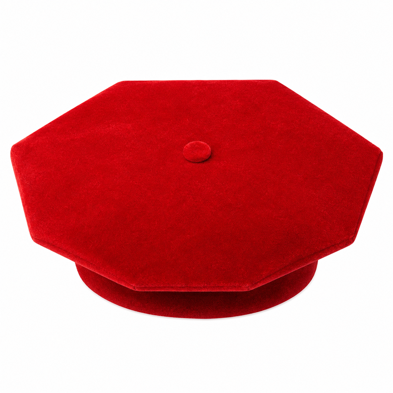 Black Velvet 8-Sided Doctoral Tam – Academic Graduation Cap
