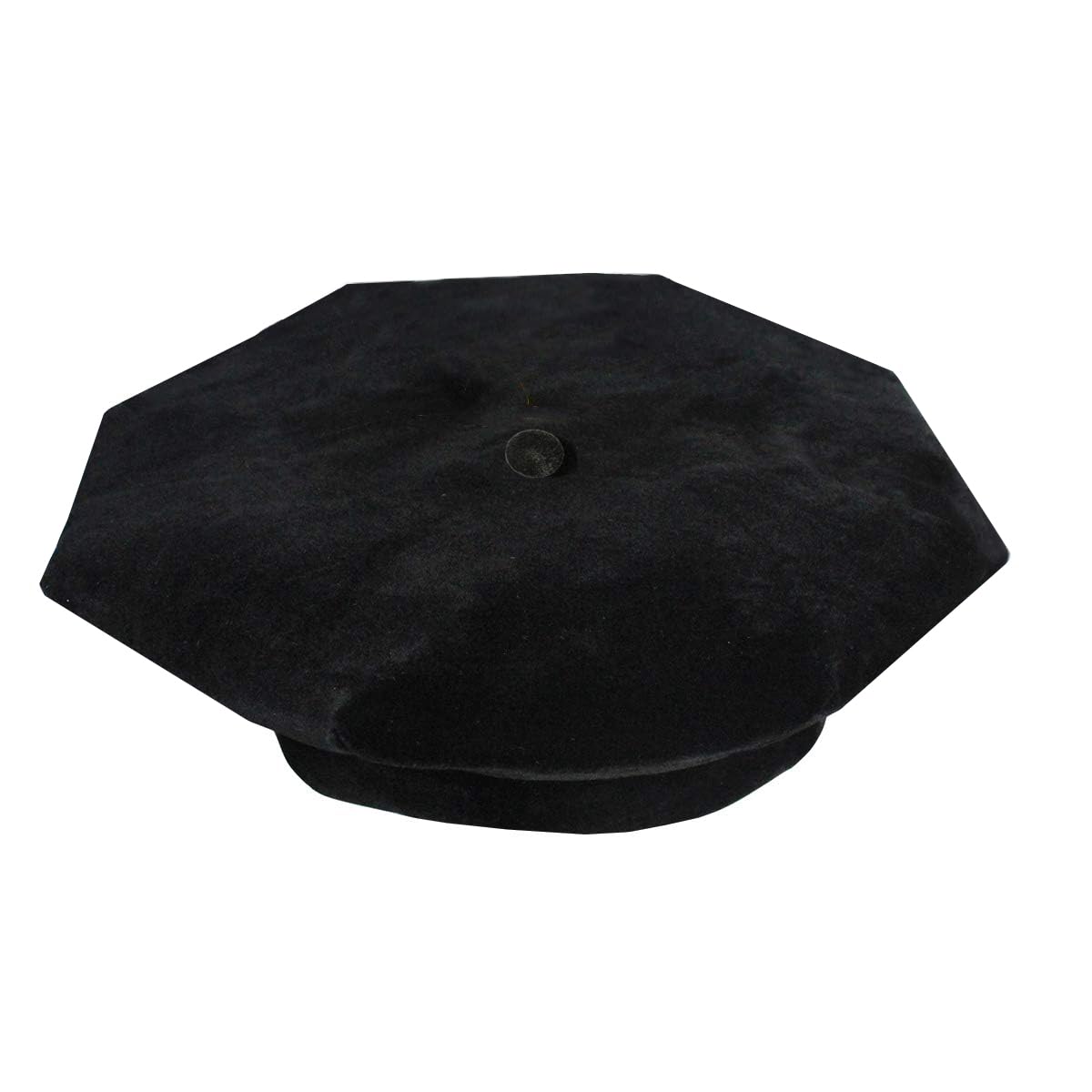 Black Velvet 8-Sided Doctoral Tam – Academic Graduation Cap