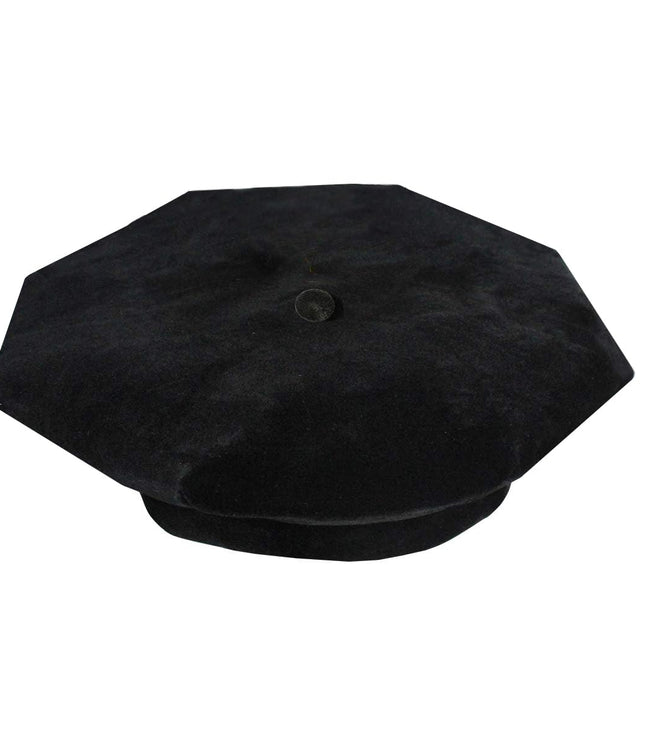 Black Velvet 8-Sided Doctoral Tam – Academic Graduation Cap