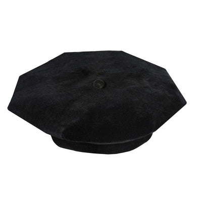 Black Velvet 8-Sided Doctoral Tam – Academic Graduation Cap