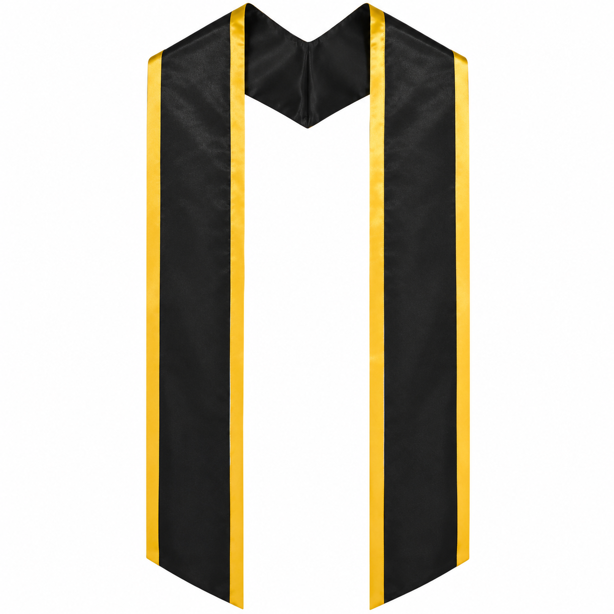 Graduation Stole with Contrasting Trim – Satin Honor Sash 72“