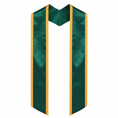 Graduation Stole with Contrasting Trim – Satin Honor Sash 72“