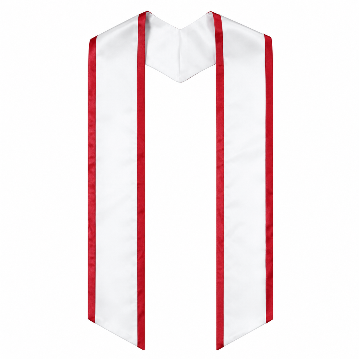 Graduation Stole with Contrasting Trim – Satin Honor Sash 72“