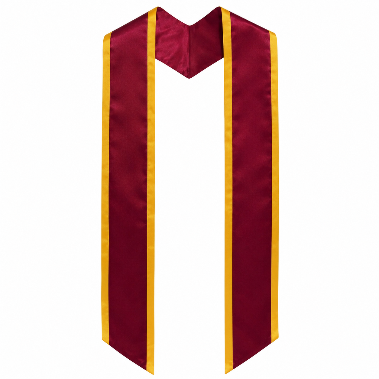Graduation Stole with Contrasting Trim – Satin Honor Sash 72“